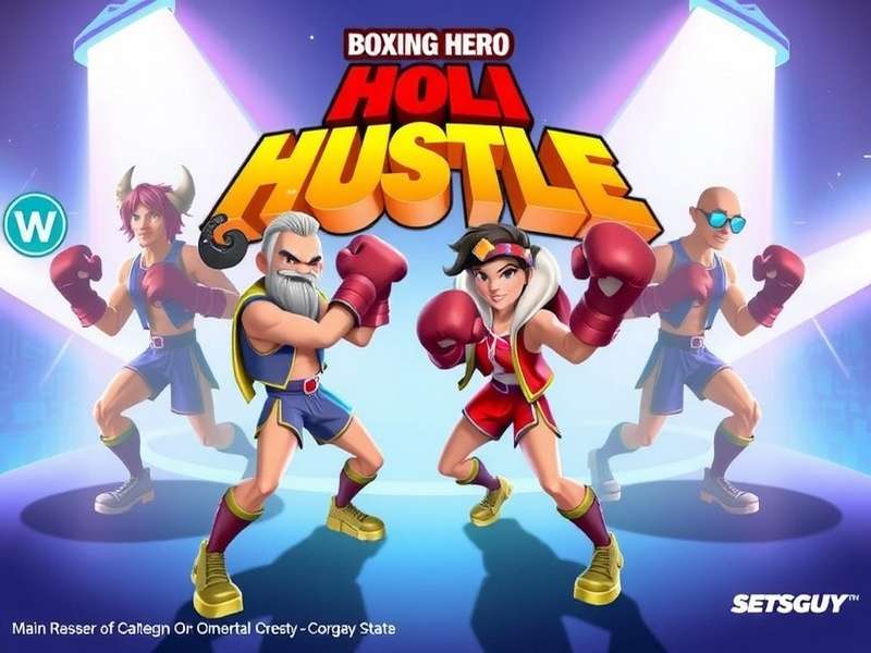 Boxing Hero Holi Hustle Event with players in colorful gear