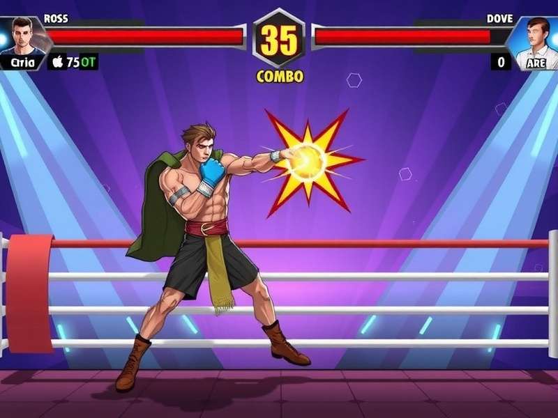 Boxing Hero Gameplay showing a player throwing a Desi Combo punch