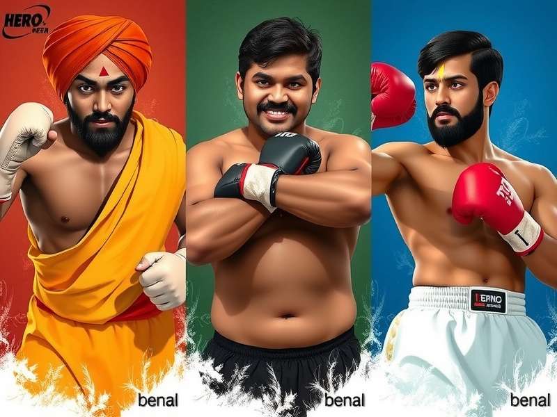 Regional Boxers in Boxing Hero - Punjab, Tamil Nadu, and West Bengal versions